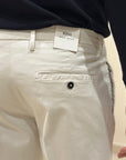 FW25 BRO-SHIP PANTALONE CHICAGO CAPRI IN RASO DI COTONE PANNA
