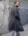 OutFit Cappotto spigato in misto lana - Dark Grey