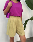 RELISH SHORTS DIOPTASIO IN LINO VITA ALTA SAND