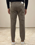 FW25 BRO-SHIP PANTALONE CHICAGO CAPRI IN RASO DI COTONE FANGO