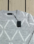 Outfit Maglione girocollo rombi  - Mid Grey - Marcello Fontana Shop