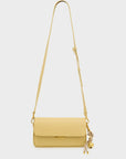Borsa Bristol a spalla con ciondolo, giallo
