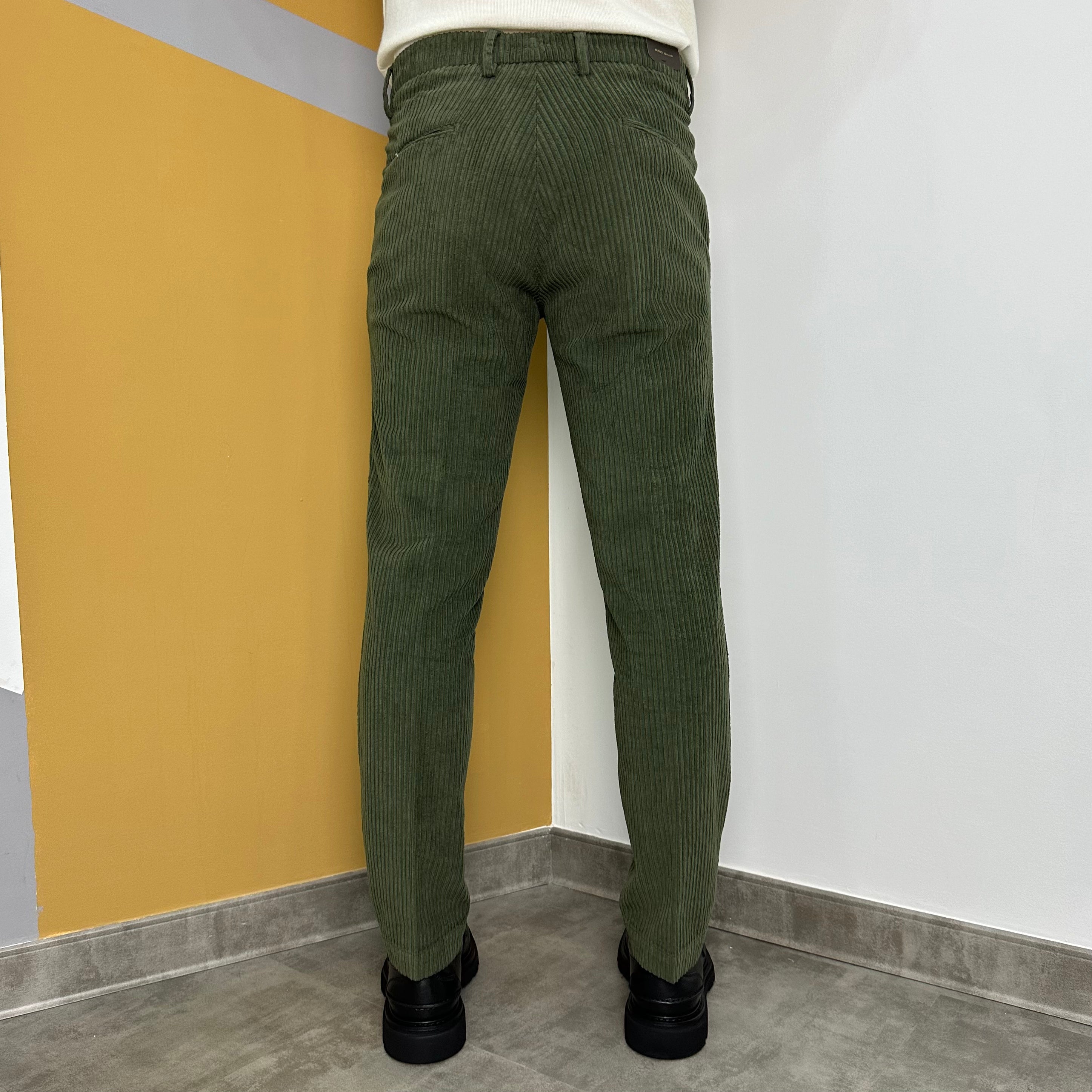 BRO SHIP PANTALONE IN VELLUTO - MILITARE - Marcello Fontana Shop