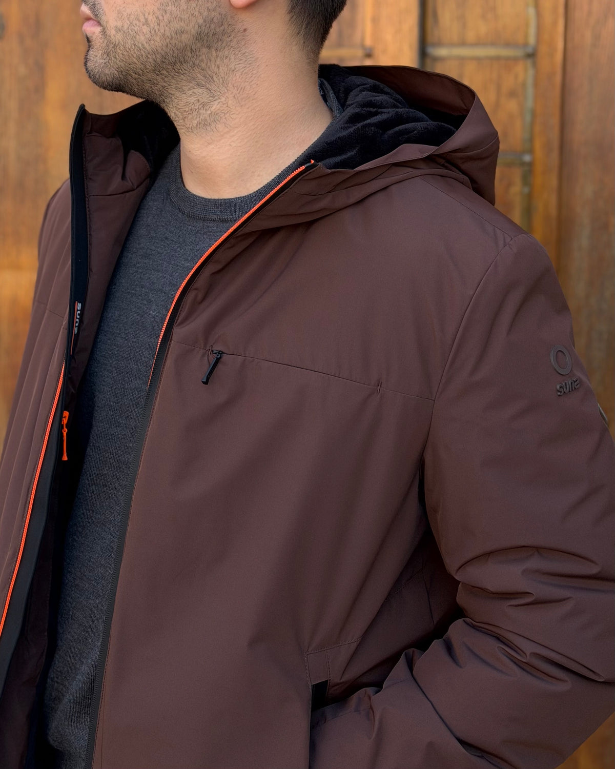 Giubbotto AURELIO Velour - Brown - SUNS