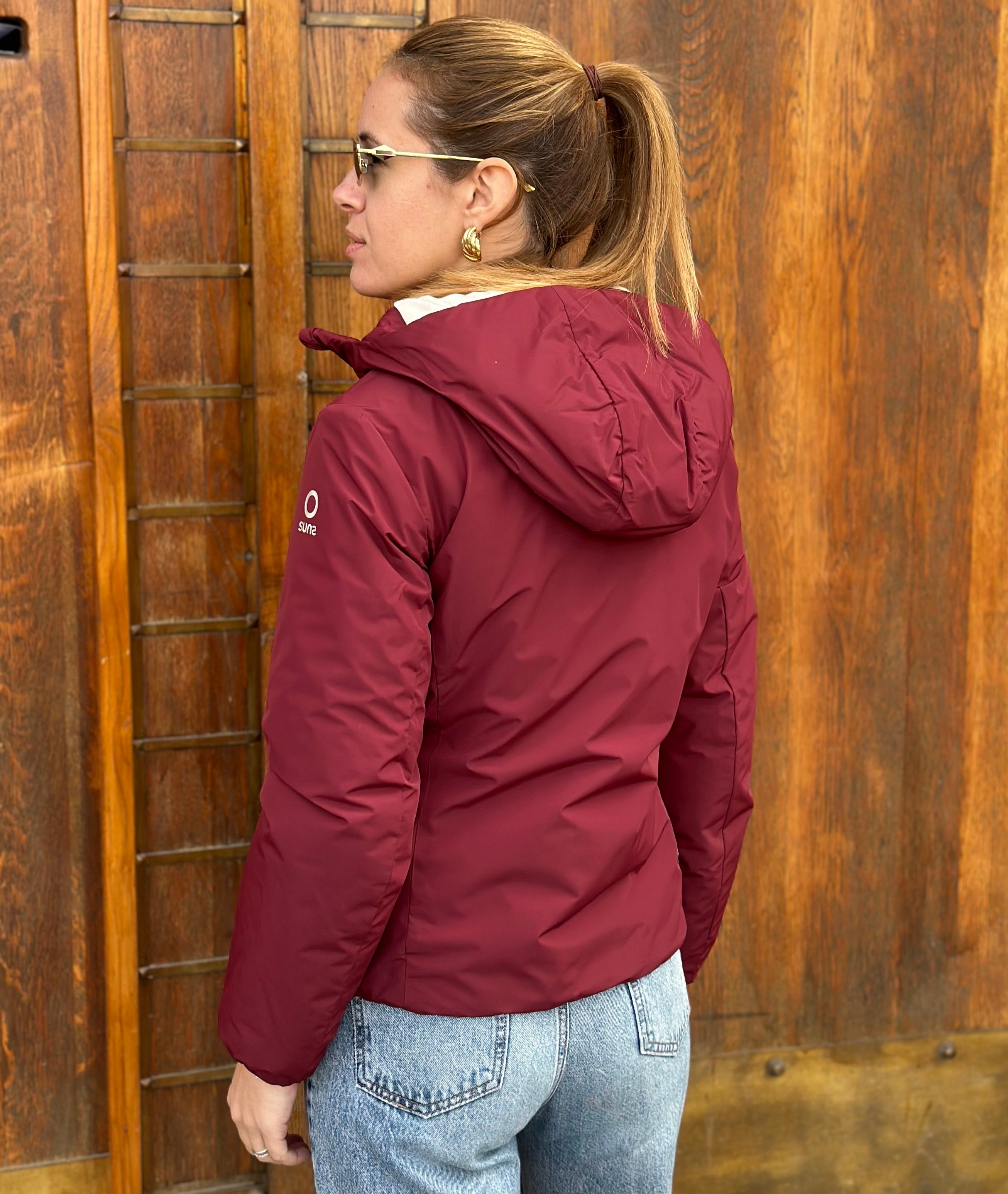 GIUBBOTTO AURELIA VELOUR CHERRY - SUNS - Marcello Fontana Shop