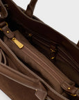 BORSA DAKOTA A MANO+TRACOLLA - MARRONE - NALI'