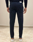 FW25 BRO-SHIP PANTALONE MIAMI CAPRI IN RASO DI COTONE NAVY