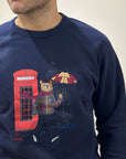 INTHEBOX FELPA GIROCOLLO MR BOX LONDON - BLU