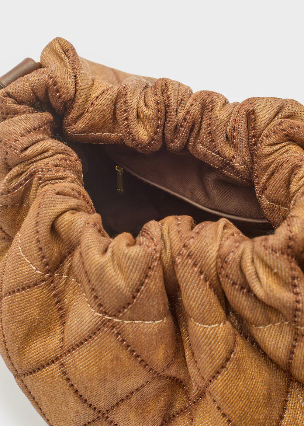 BORSA DEMI SHOULDER A SPALLA DENIM MARRONE - NALI' - Marcello Fontana Shop
