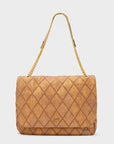 BORSA DEMI FLAP A SPALLA DENIM MARRONE - NALI' - Marcello Fontana Shop