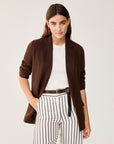 SS26 PBBUMIDO BLAZER IN BLAN DI LINO, MORO - PENNYBLACK - Marcello Fontana Shop