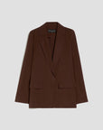 SS26 PBBUMIDO BLAZER IN BLAN DI LINO, MORO - PENNYBLACK - Marcello Fontana Shop