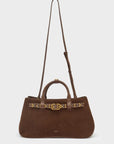 BORSA DAKOTA A MANO+TRACOLLA - MARRONE - NALI'