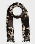 SCIARPA FIORI + MACULA NERO/GRIGIO - NALI'