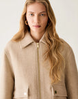 Giacca in panno con ricamo - Beige - PBBARCA - PENNYBLACK