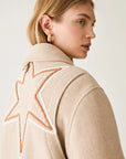 Giacca in panno con ricamo - Beige - PBBARCA - PENNYBLACK