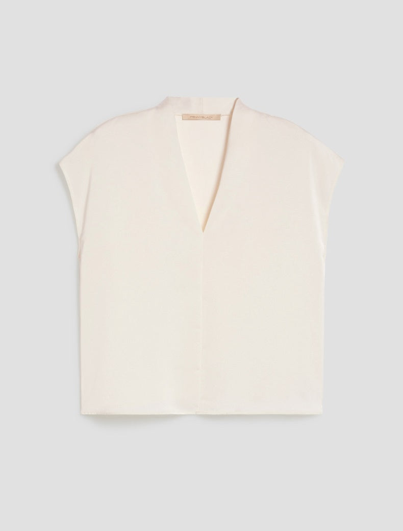 SS26 PBPBACCO BLUSA IN DOPPIO RASO, AVORIO - PENNYBLACK - Marcello Fontana Shop