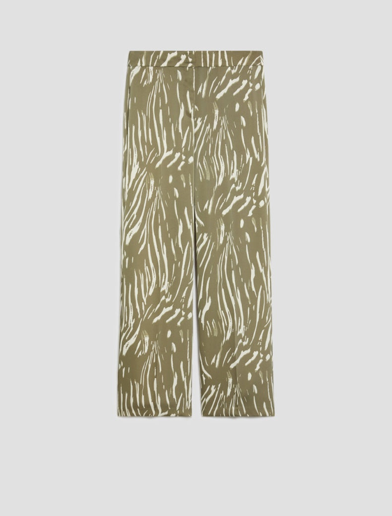 SS26 PBPFINANZA PANTALONI IN DOPPIO RASO, ZEBRA VERDE - PENNYBLACK - Marcello Fontana Shop