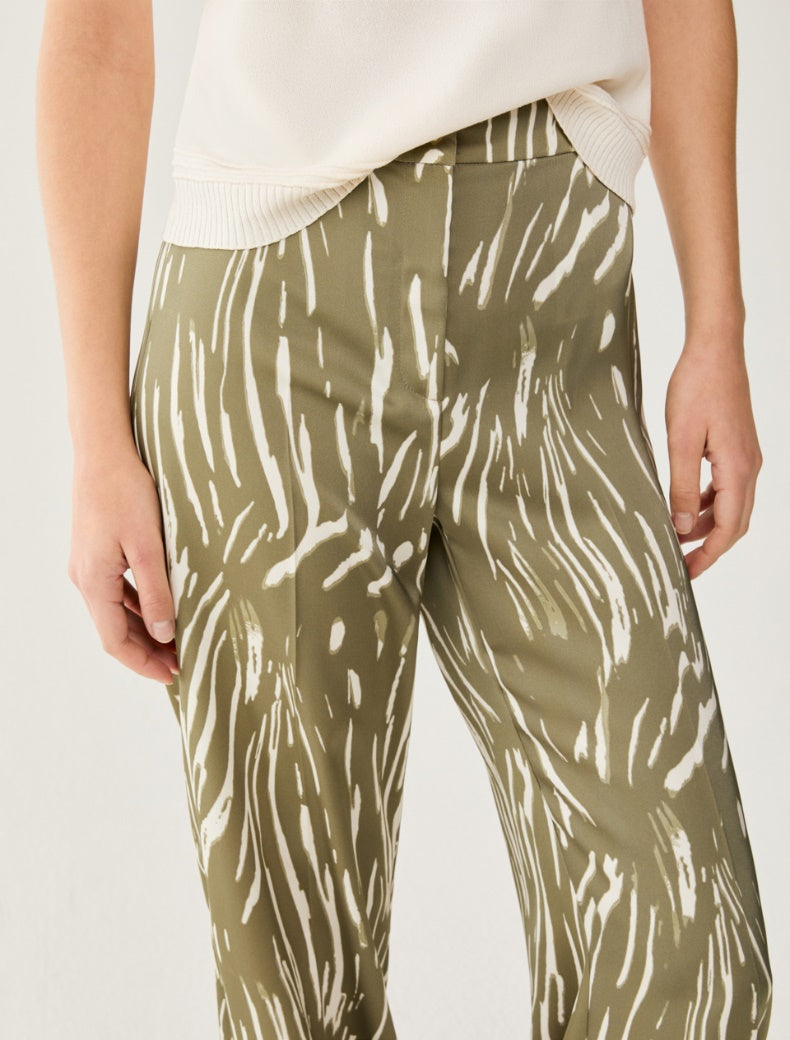 SS26 PBPFINANZA PANTALONI IN DOPPIO RASO, ZEBRA VERDE - PENNYBLACK - Marcello Fontana Shop