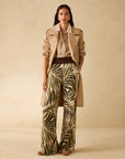 SS26 PBBUTILITA PANTALONI AMPI IN TWILL FLUIDO BEIGE - PENNYBLACK