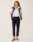 Pantaloni Capri in popeline, blu - PBBPACCHE