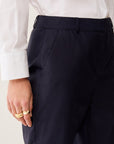 Pantaloni Capri in popeline, blu - PBBPACCHE