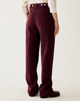 Pantaloni straight leg in cotone - Bordeaux - PBBCOBALTO - PENNYBLACK
