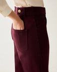 Pantaloni straight leg in cotone - Bordeaux - PBBCOBALTO - PENNYBLACK