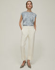 FW25 PENNYBLACK PANTALONE IN COTONE CAMINO AVORIO