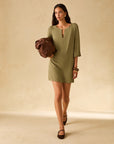 PENNYBLACK Tunic dress in tessuto sablé Salvia - PBPSKIPPER
