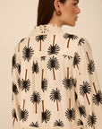 MEISIE CAMICIA CON STAMPA DI PALME - COD.M125B04BLK