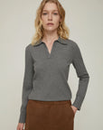 POLO IN MAGLIA STRECH, GRIGIO MELANGE  - PENNYBLACK - Marcello Fontana Shop