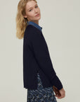 FW25 PENNYBLACK MAGLIA NOREL IN PURA LANA BLU