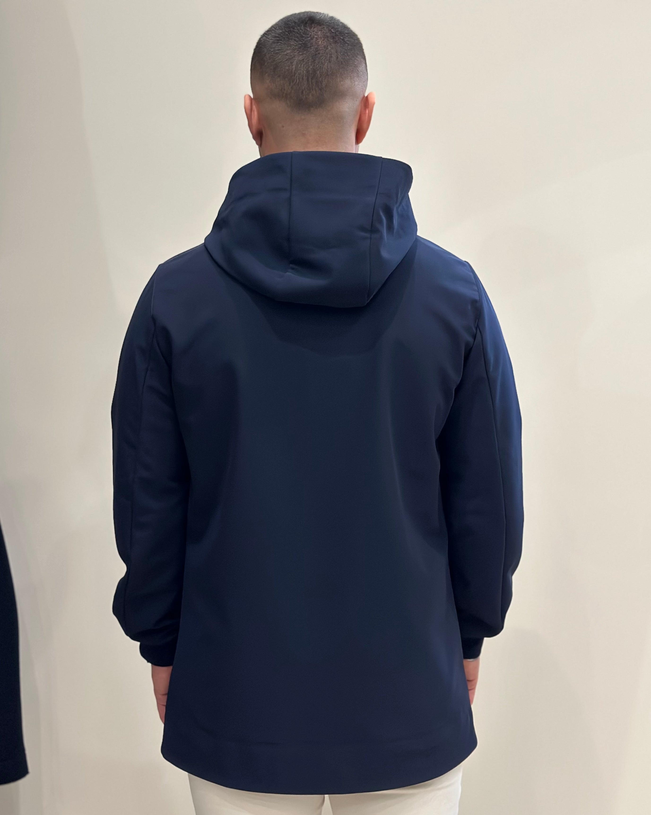 HESKIMO Giubbotto tecnico foderato in lana - Navy - Marcello Fontana Shop