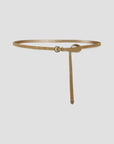 Cintura sottile in suede - Beige - PBAAZZURRO - PENNYBLACK