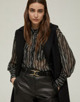 FW25 PENNYBLACK CINTURA BOSSO IN PELLE NERA