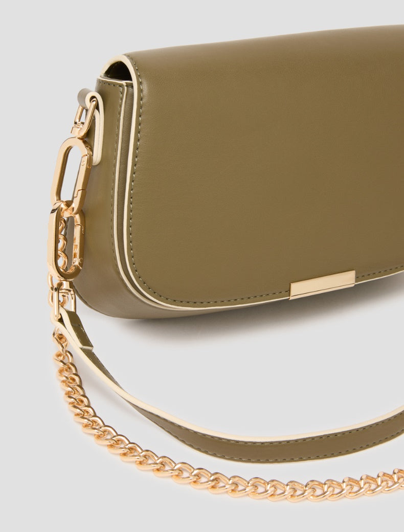 SS26 PBARUM POCHETTE CON DOPPIA TRACOLLA, KAKI- PENNYBLACK - Marcello Fontana Shop