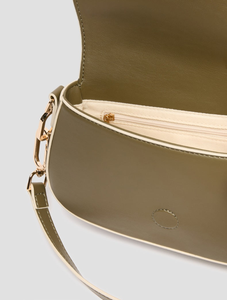 SS26 PBARUM POCHETTE CON DOPPIA TRACOLLA, KAKI- PENNYBLACK - Marcello Fontana Shop