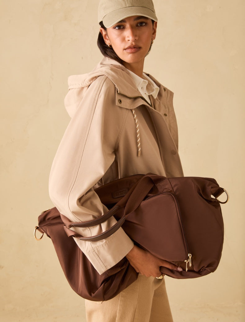 SS26 PBADURATA, TRAVEL BAG RICHIUDIBILE, MARRONE - PENNYBLACK - Marcello Fontana Shop