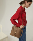 FW25 PENNYBLACK BORSA CON MANICO E TRACOLLA APACHE FANGO