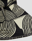 FW25 PENNYBLACK FAGIANI STOLA A FANTASIA JACQUARD NERO