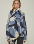 FW25 PENNYBLACK FAGIANI STOLA A FANTASIA JACQUARD BLU