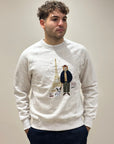 INTHEBOX FELPA GIROCOLLO MR BOX PARIS - BEIGE MELANGE