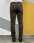 ENTRE AMIS PANTALONE TASCA AMERICA CON PINCES CORTO - DARK BROWN