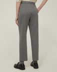 PANTALONE EDDY IN JERSEY GESSATO GRIGIO - PENNYBLACK