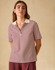 Polo in jersey pique' , bordeaux - PBBFEBE