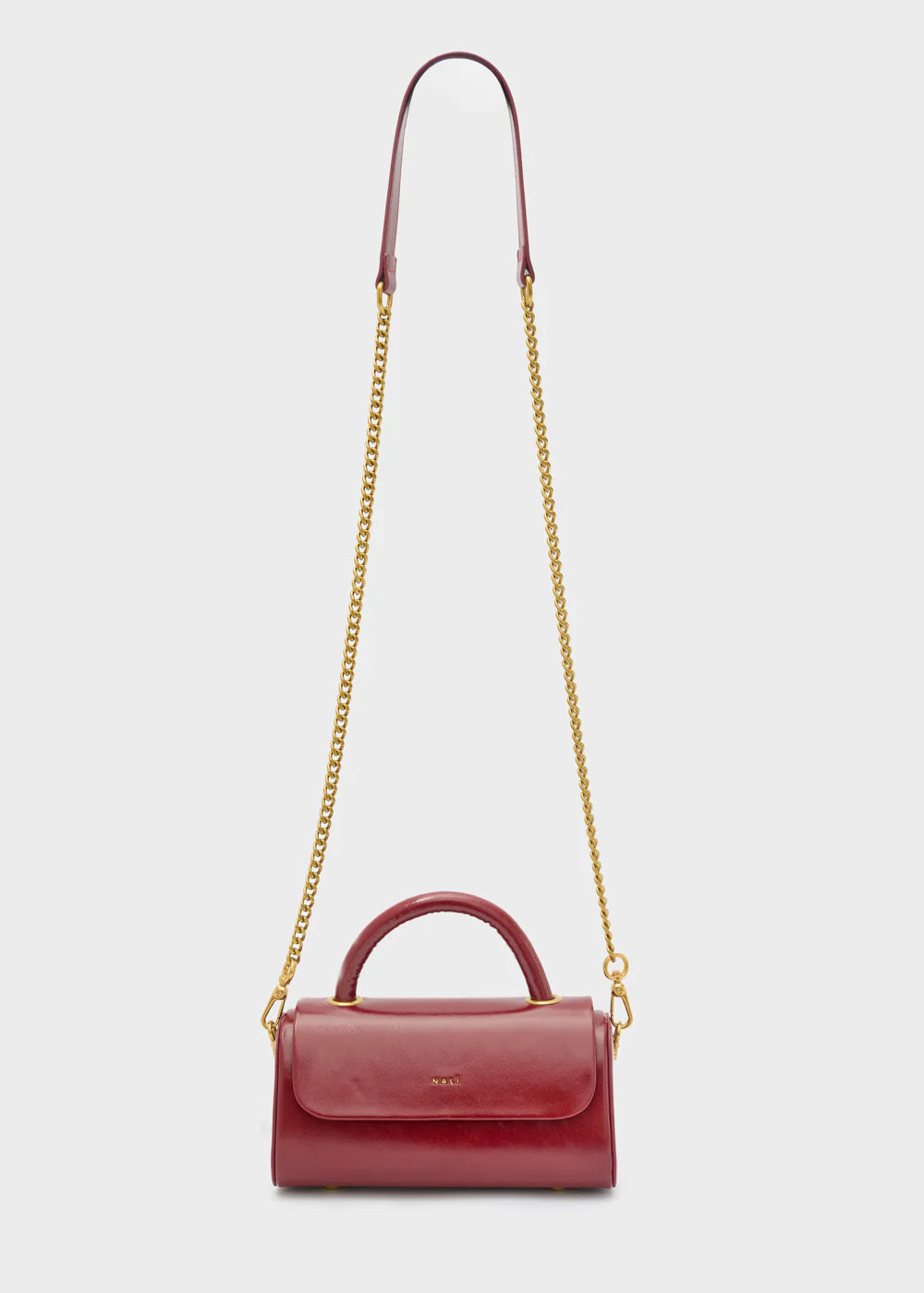 BORSA PHOEBE A MANO RIGIDA BORDEAUX - NALI' - Marcello Fontana Shop
