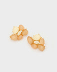 Orecchini a lobo in resina beige