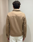 FW25 MANUEL RITZ GIUBBINO PANNO IN MISTO LANA BEIGE