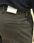 FW25 BRO-SHIP PANTALONE MIAMI CAPRI IN GAMBARDINA MORO